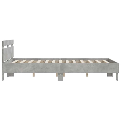 Giroletto Testiera Grigio Cemento 140x190 cm Legno Multistrato