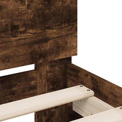 Giroletto con Testiera Rovere Fumo 140x190 cm Legno Multistrato