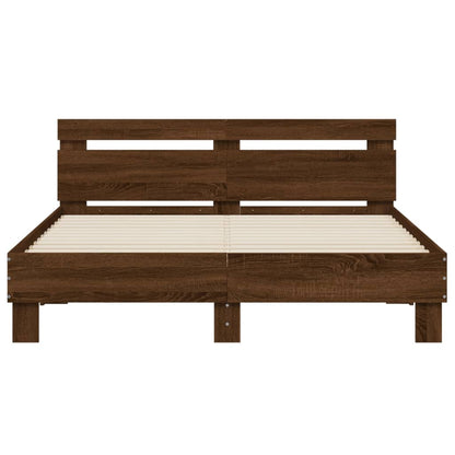 Giroletto Testiera Rovere Marrone 140x190 cm Legno Multistrato | homemem39