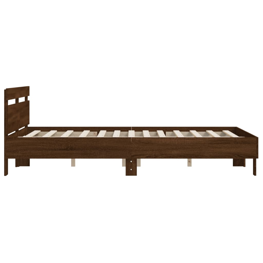 Giroletto Testiera Rovere Marrone 140x190 cm Legno Multistrato | homemem39