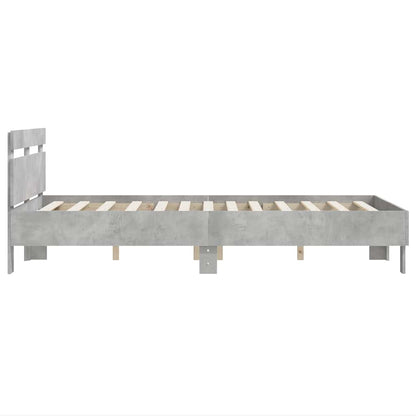 Giroletto Testiera Grigio Cemento 135x190 cm Legno Multistrato