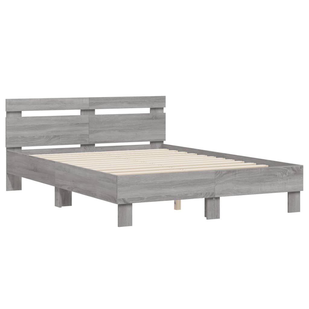 Giroletto Testiera Grigio Sonoma 135x190 cm Legno Multistrato | homemem39