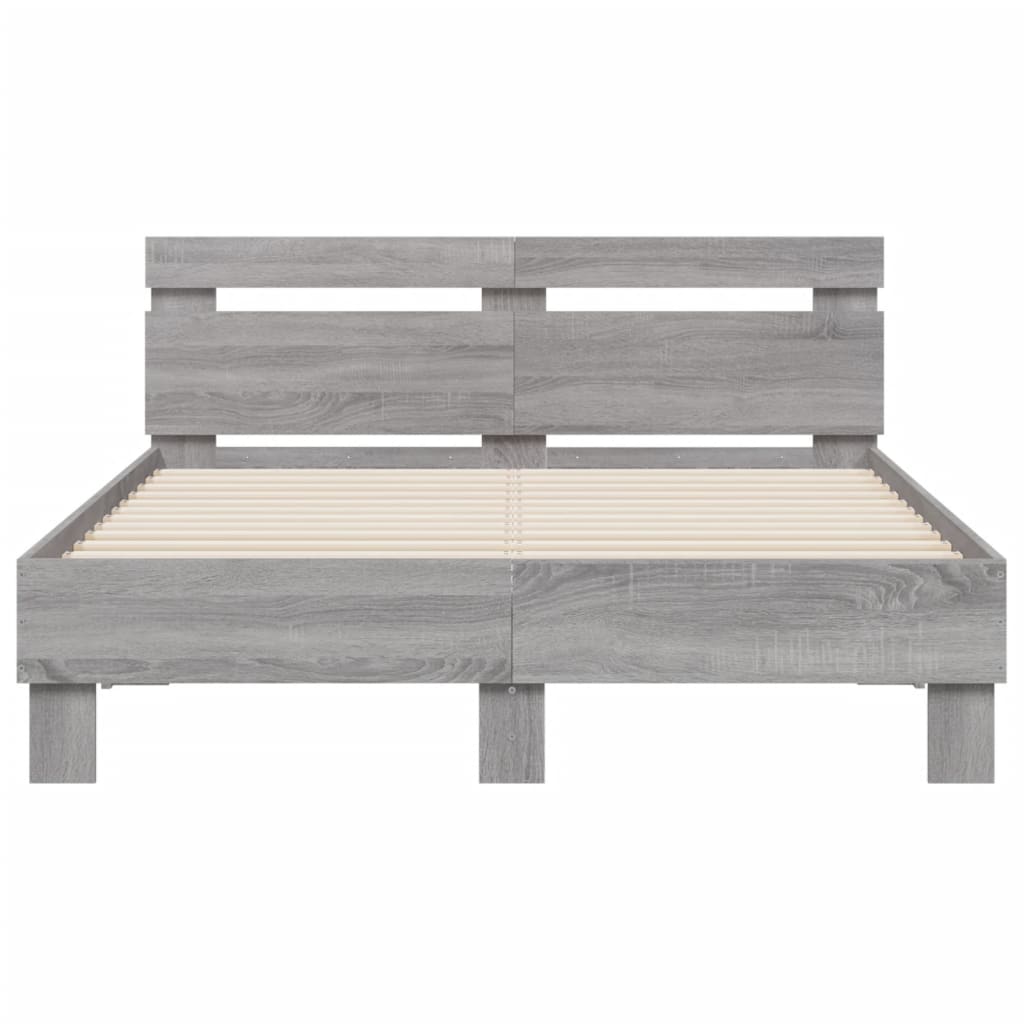 Giroletto Testiera Grigio Sonoma 135x190 cm Legno Multistrato | homemem39