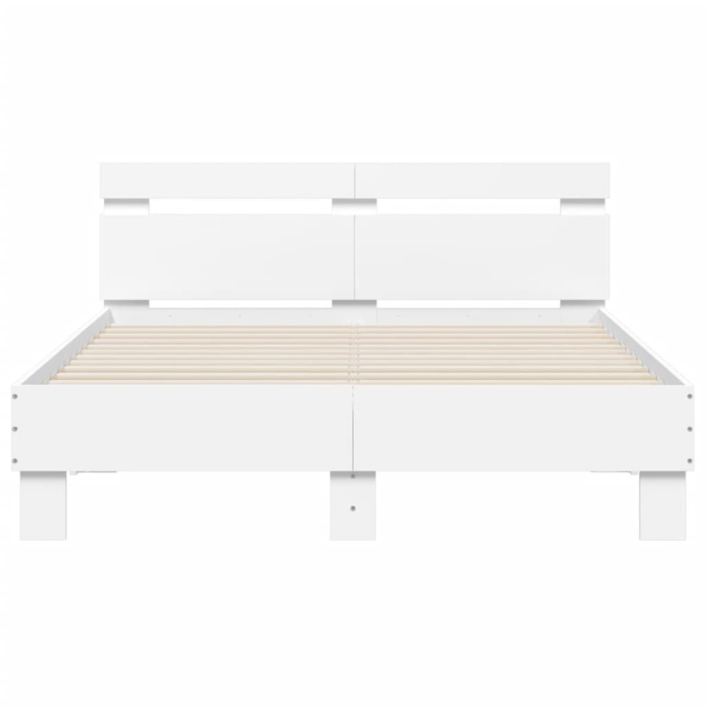 Giroletto con Testiera Bianco 120x190 cm in Legno Multistrato | homemem39