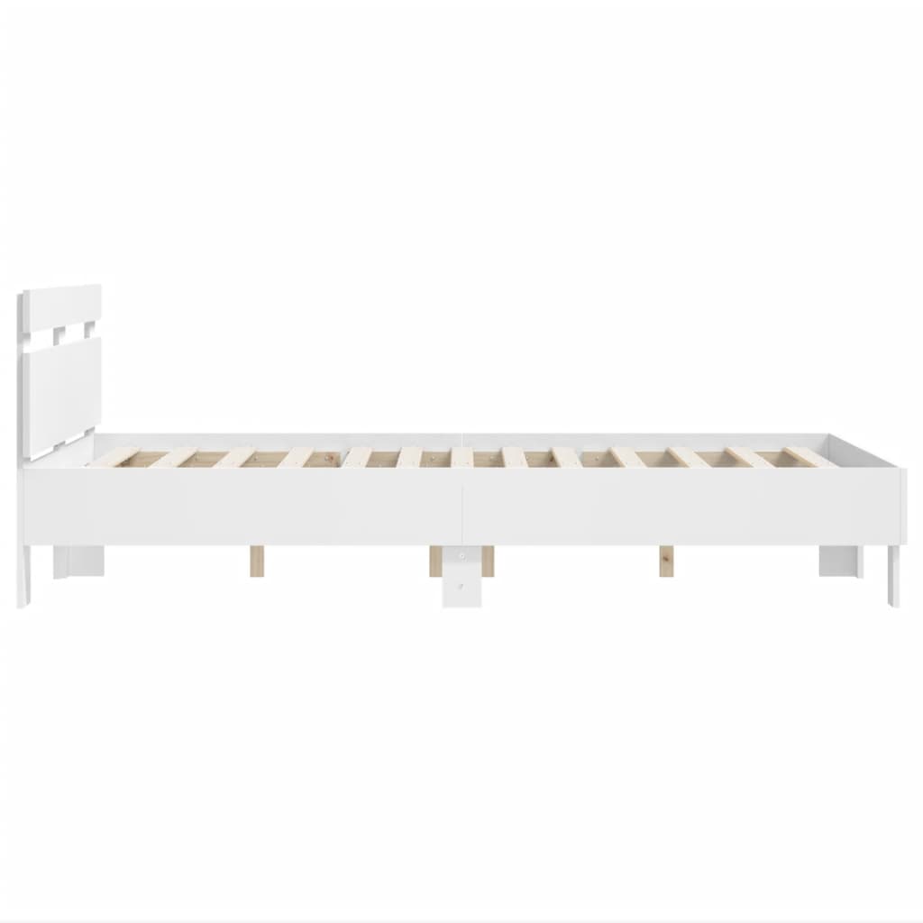 Giroletto con Testiera Bianco 120x190 cm in Legno Multistrato | homemem39