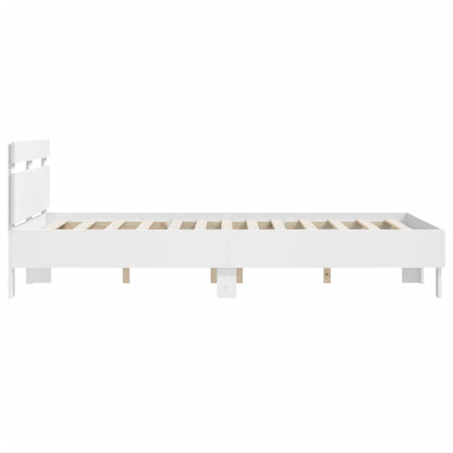 Giroletto con Testiera Bianco 120x190 cm in Legno Multistrato | homemem39