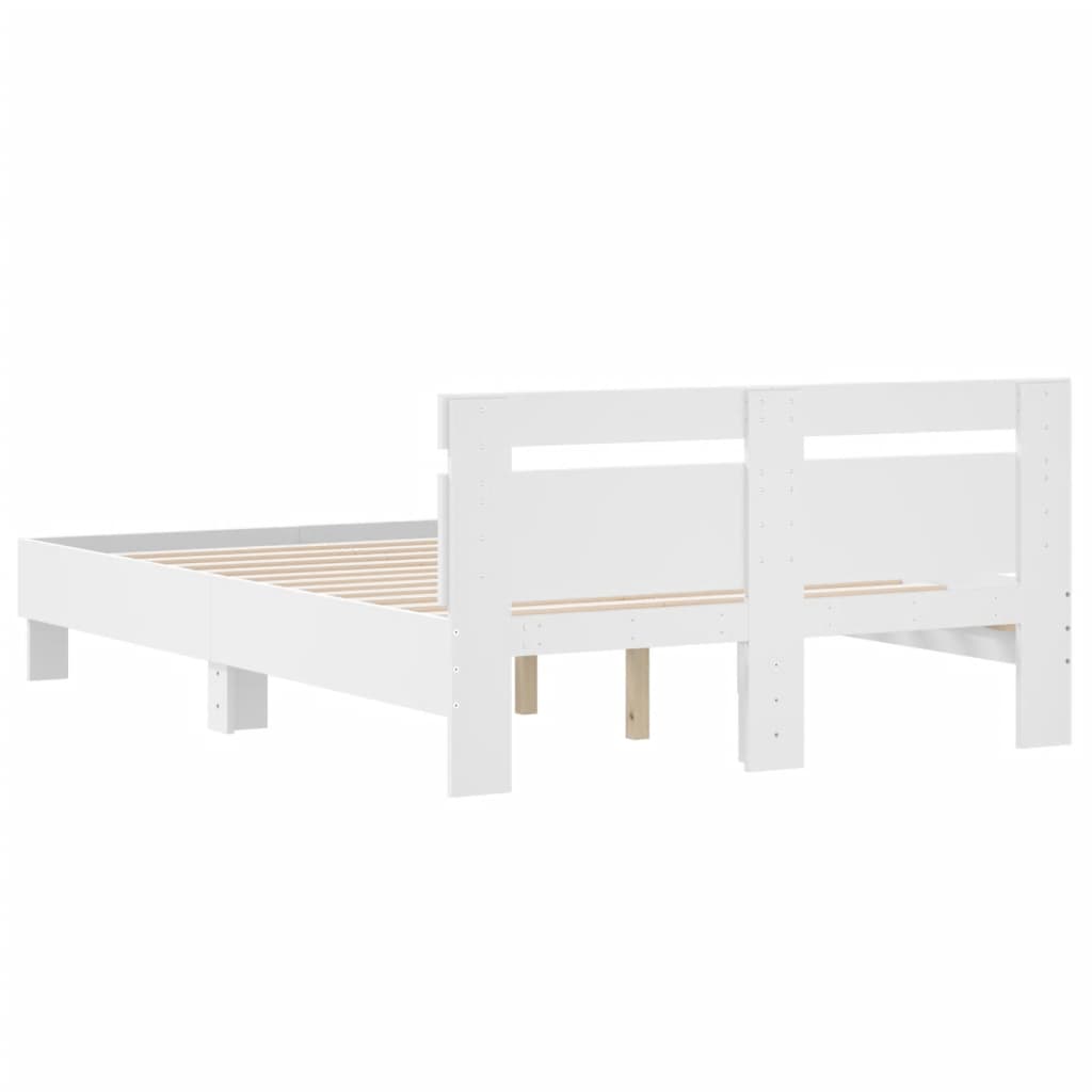 Giroletto con Testiera Bianco 120x190 cm in Legno Multistrato | homemem39
