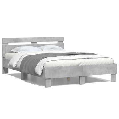 Giroletto Testiera Grigio Cemento 120x190 cm Legno Multistrato | homemem39