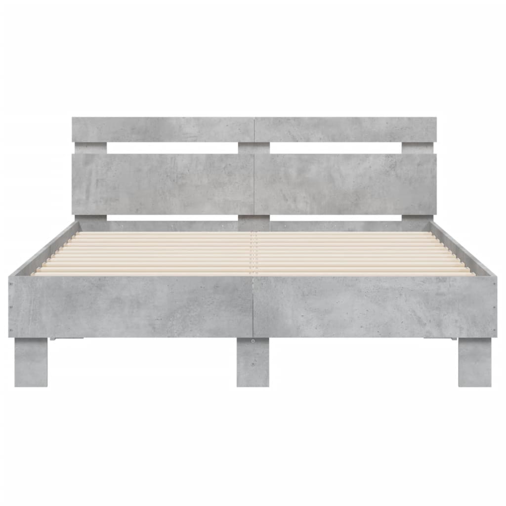 Giroletto Testiera Grigio Cemento 120x190 cm Legno Multistrato | homemem39