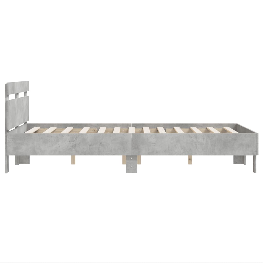Giroletto Testiera Grigio Cemento 120x190 cm Legno Multistrato | homemem39