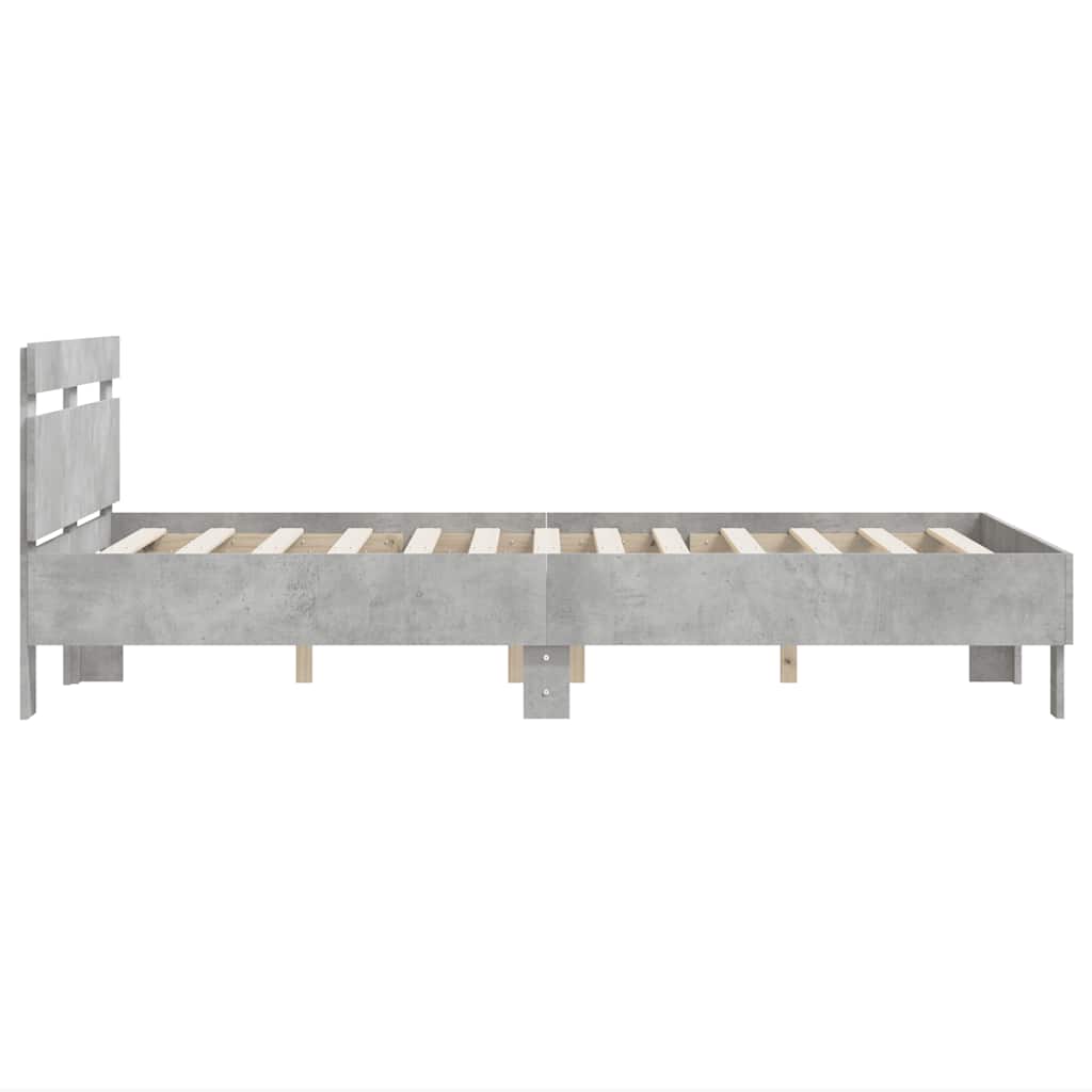 Giroletto Testiera Grigio Cemento 120x190 cm Legno Multistrato