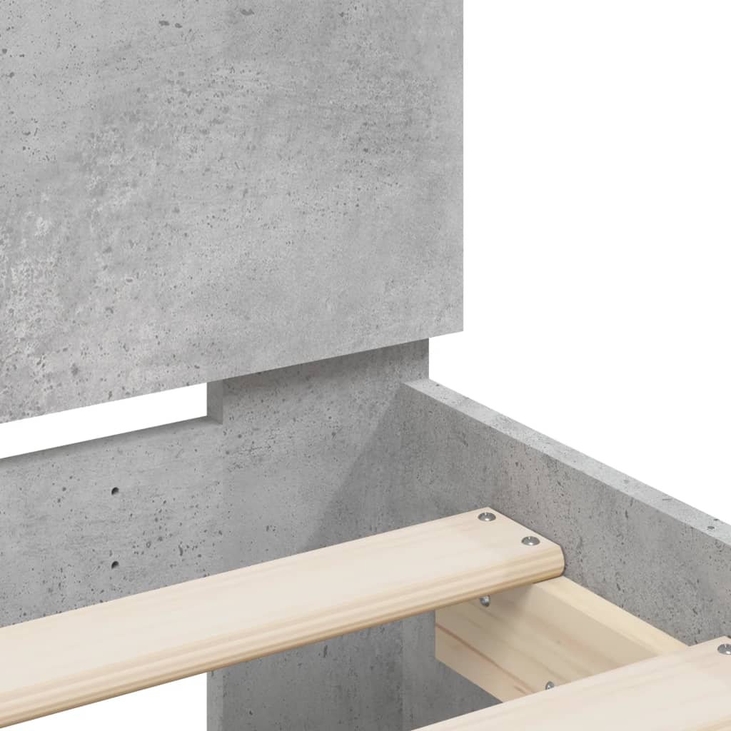 Giroletto Testiera Grigio Cemento 120x190 cm Legno Multistrato | homemem39