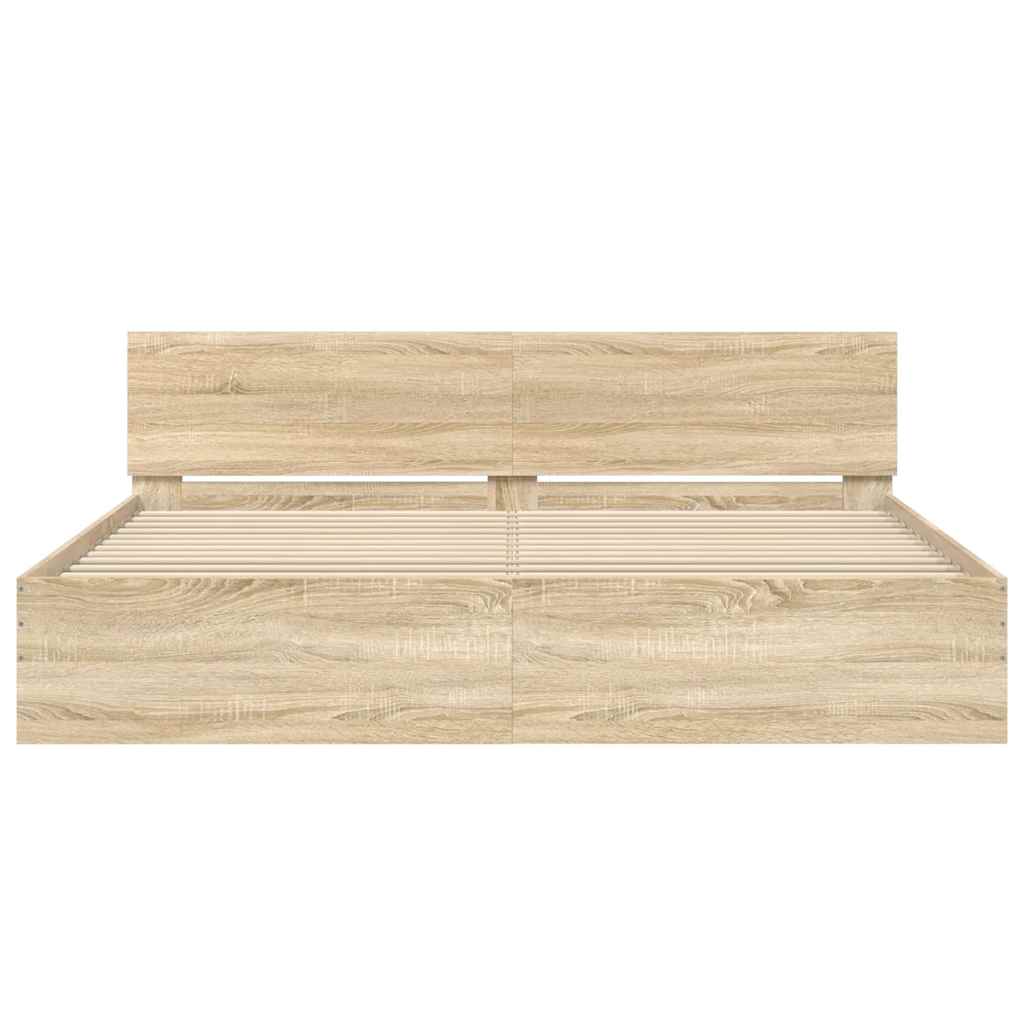 Giroletto con Testiera Rovere Sonoma 200x200 cm | homemem39