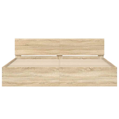 Giroletto con Testiera Rovere Sonoma 200x200 cm | homemem39