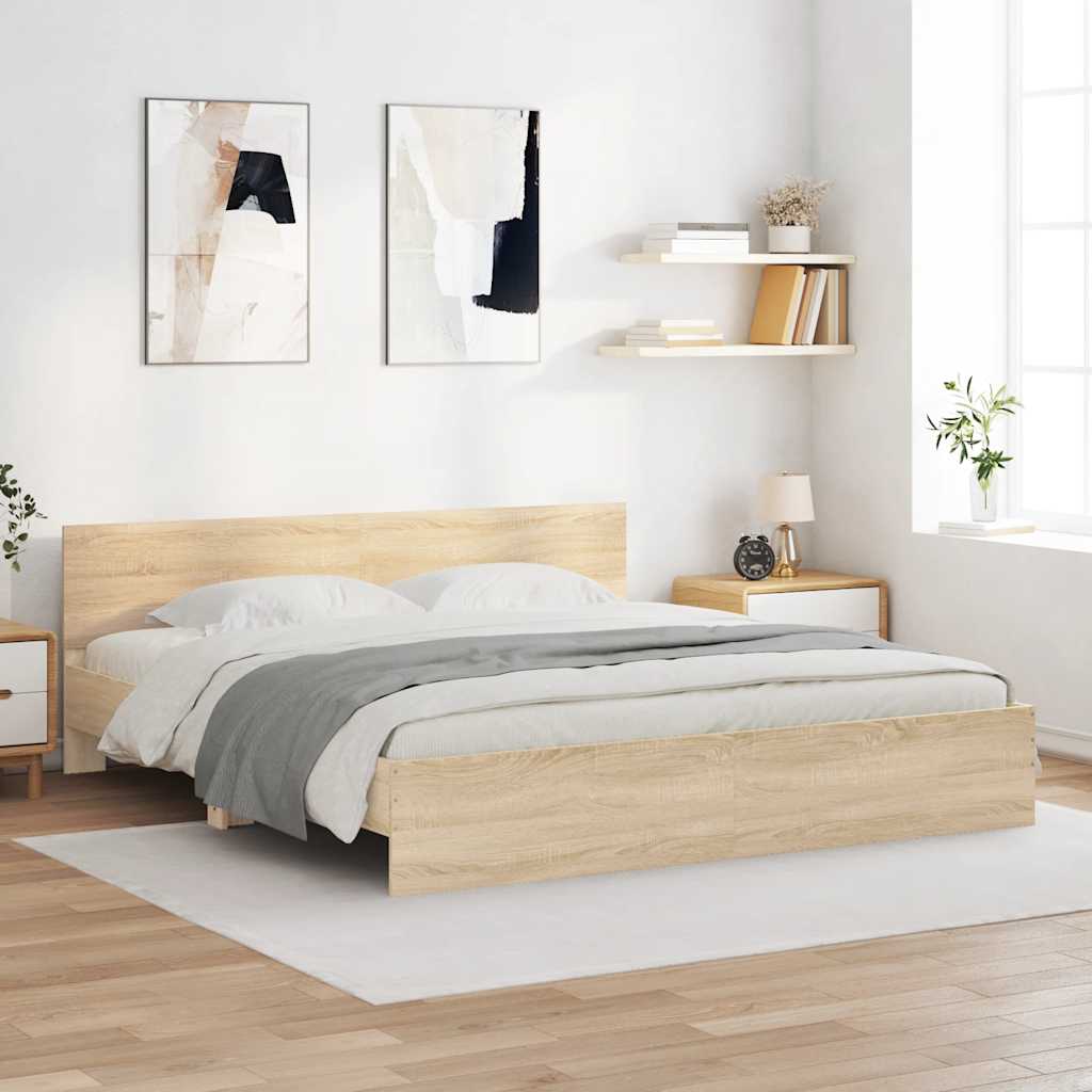 Giroletto con Testiera Rovere Sonoma 200x200 cm | homemem39