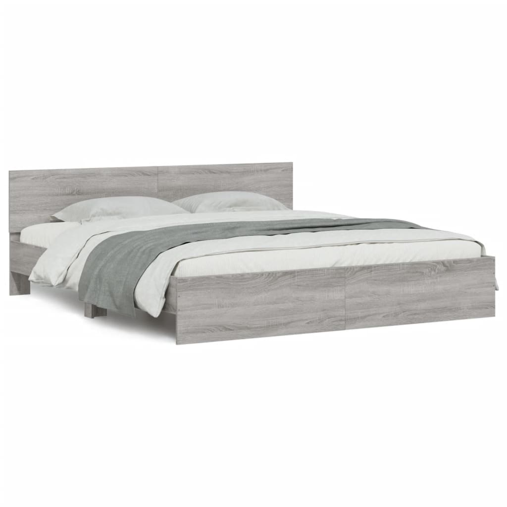 Giroletto con Testiera Grigio Sonoma 200x200 cm | homemem39