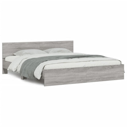 Giroletto con Testiera Grigio Sonoma 200x200 cm | homemem39