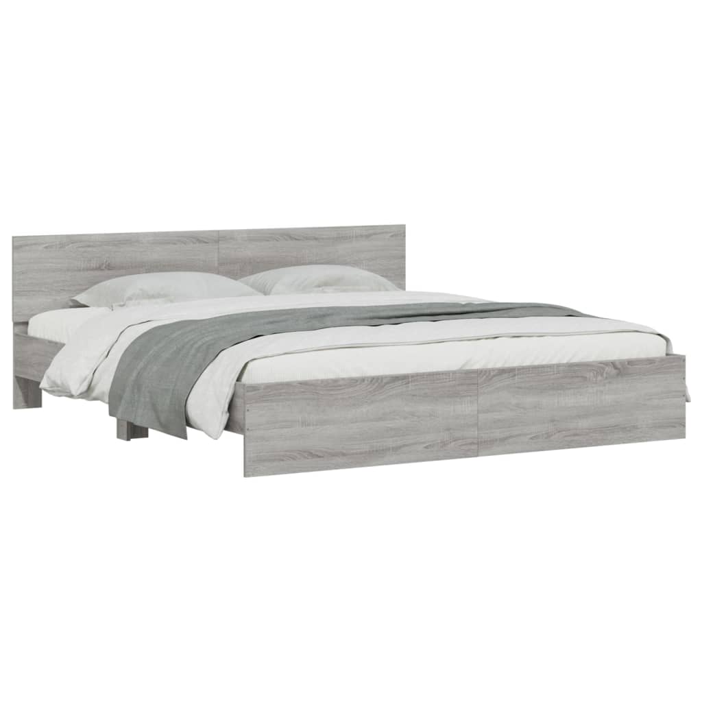 Giroletto con Testiera Grigio Sonoma 200x200 cm | homemem39