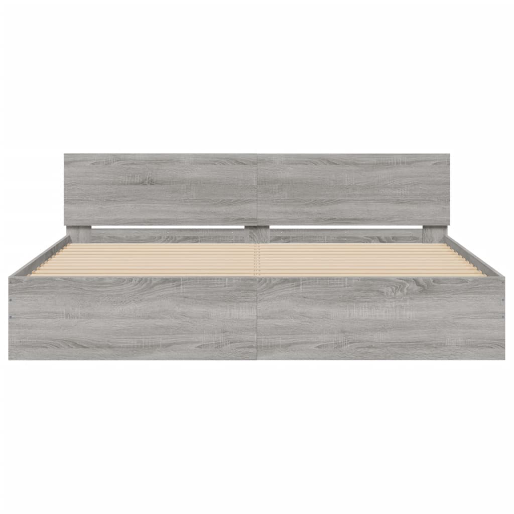 Giroletto con Testiera Grigio Sonoma 200x200 cm | homemem39