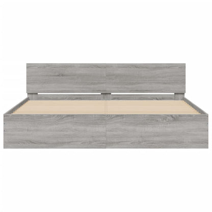 Giroletto con Testiera Grigio Sonoma 200x200 cm | homemem39