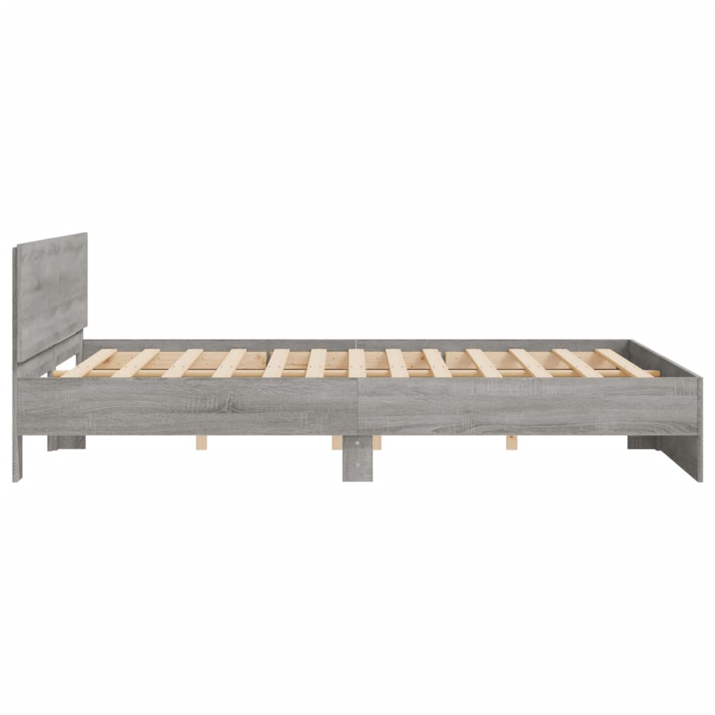 Giroletto con Testiera Grigio Sonoma 200x200 cm | homemem39