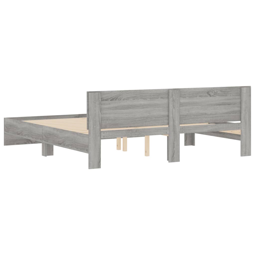 Giroletto con Testiera Grigio Sonoma 200x200 cm | homemem39