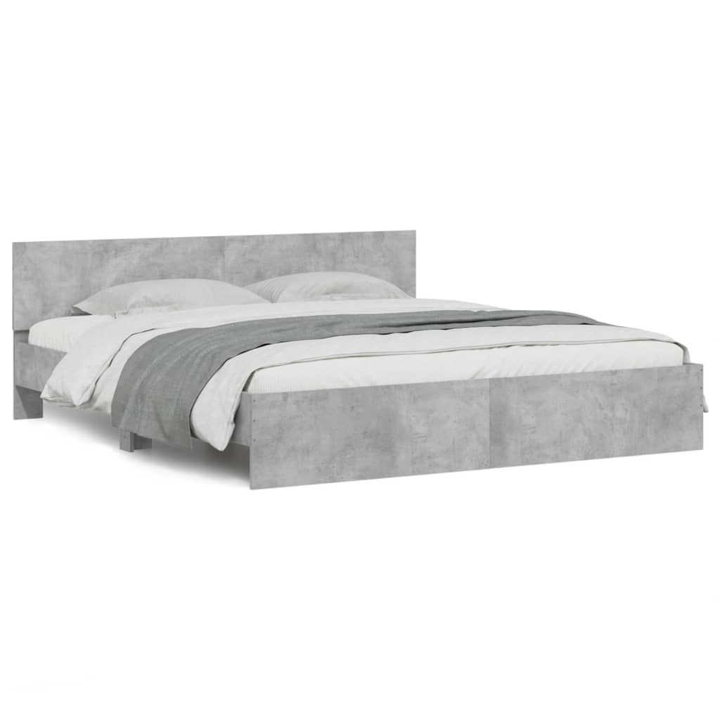 Giroletto con Testiera Grigio Cemento 180x200 cm | homemem39