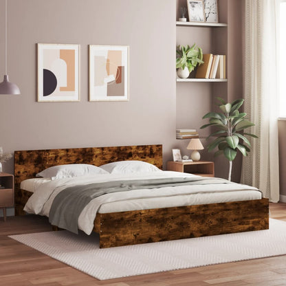 Giroletto con Testiera Rovere Fumo 180x200 cm | homemem39