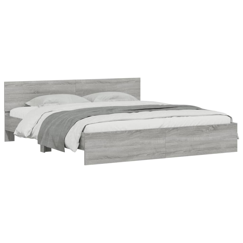Giroletto con Testiera Grigio Sonoma 180x200 cm | homemem39