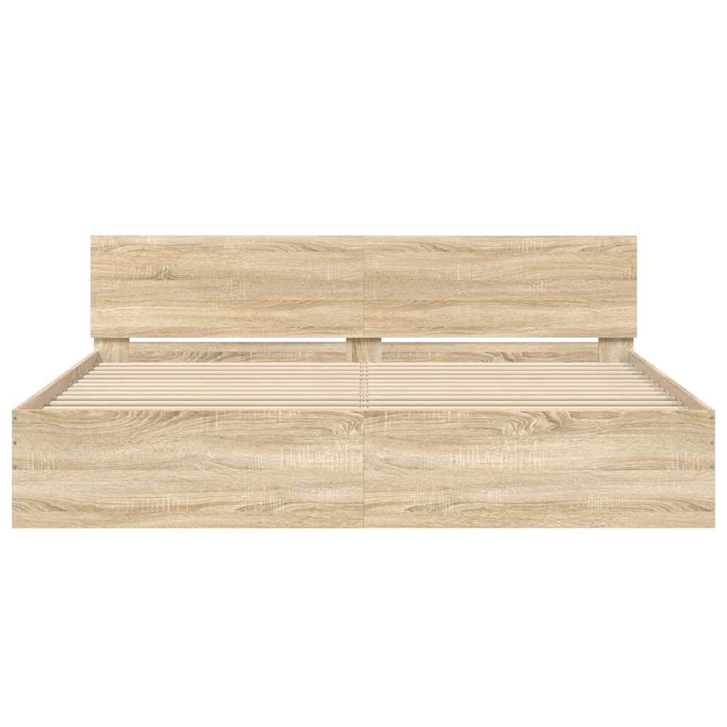 Giroletto con Testiera Rovere Sonoma 160x200 cm | homemem39