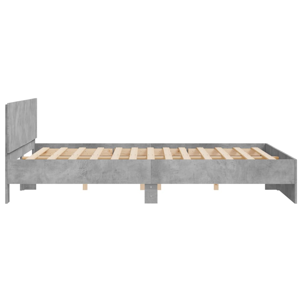 Giroletto con Testiera Grigio Cemento 160x200 cm | homemem39