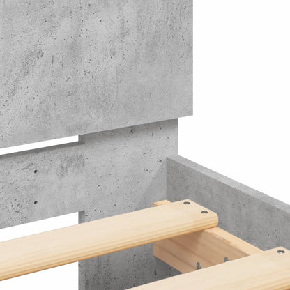 Giroletto con Testiera Grigio Cemento 160x200 cm | homemem39