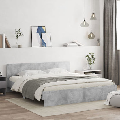 Giroletto con Testiera Grigio Cemento 160x200 cm | homemem39