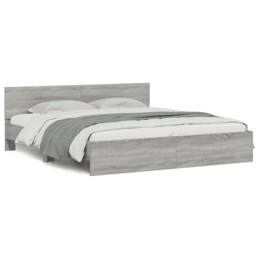 Giroletto con Testiera Grigio Sonoma 160x200 cm | homemem39