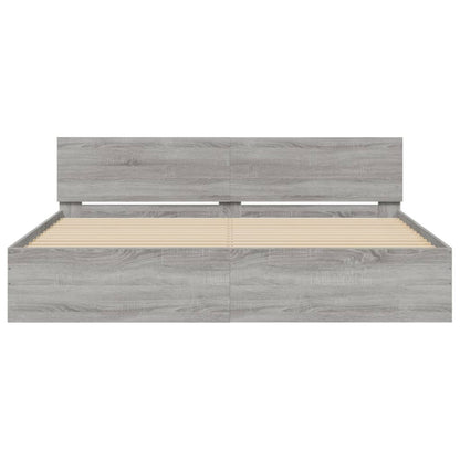Giroletto con Testiera Grigio Sonoma 160x200 cm | homemem39