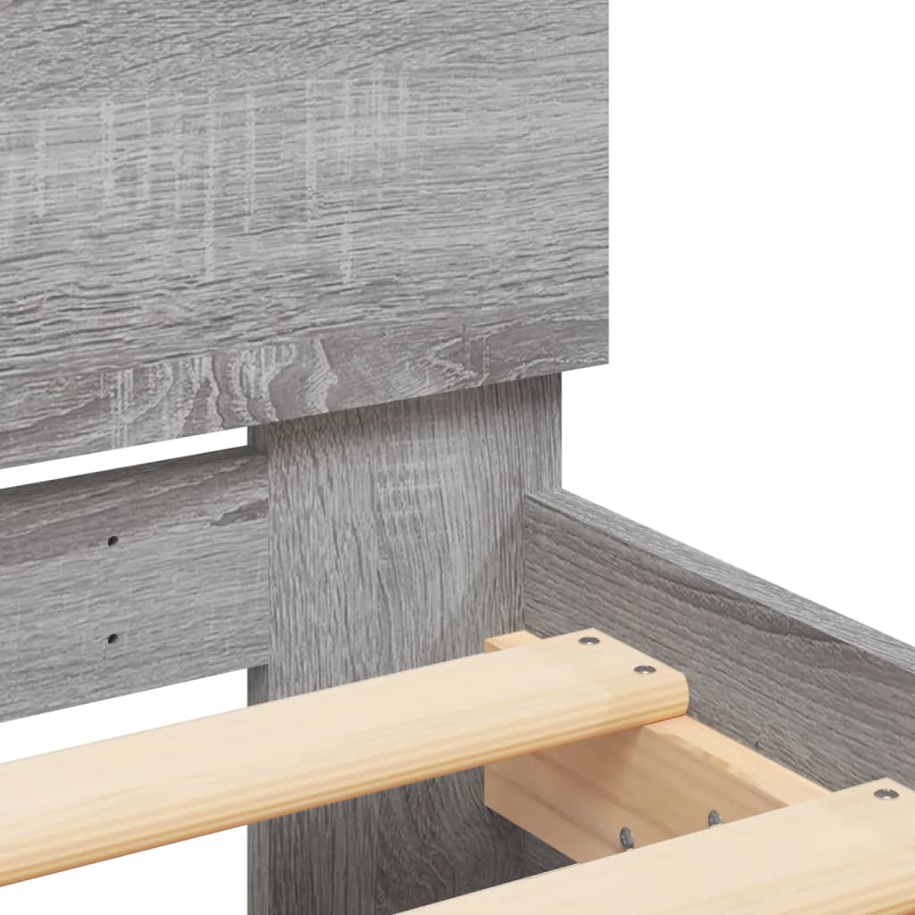 Giroletto con Testiera Grigio Sonoma 160x200 cm | homemem39