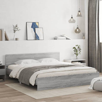 Giroletto con Testiera Grigio Sonoma 160x200 cm | homemem39