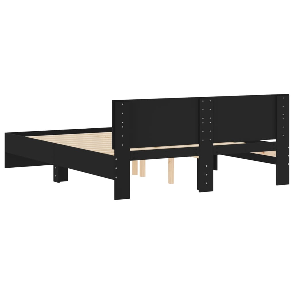 Giroletto con Testiera Nero 150x200 cm | homemem39