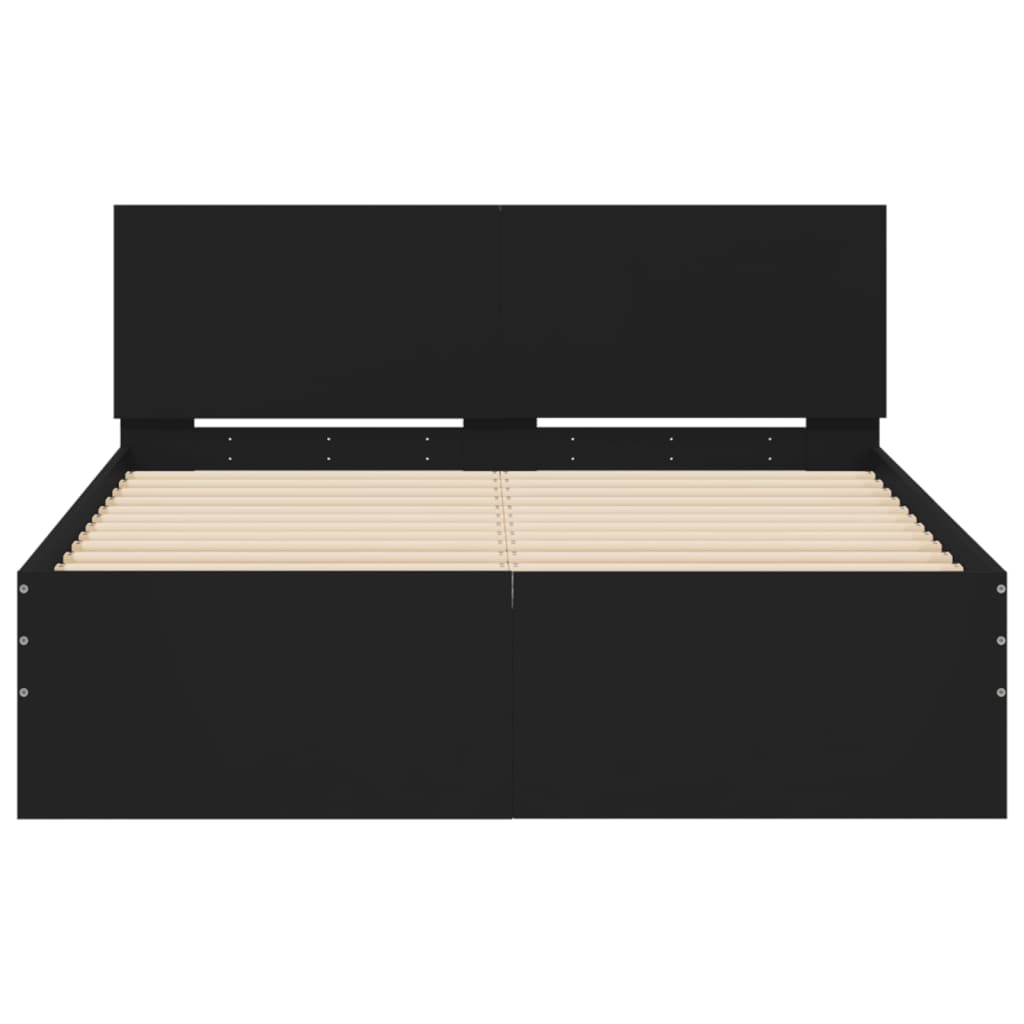 Giroletto con Testiera Nero 120x200 cm | homemem39