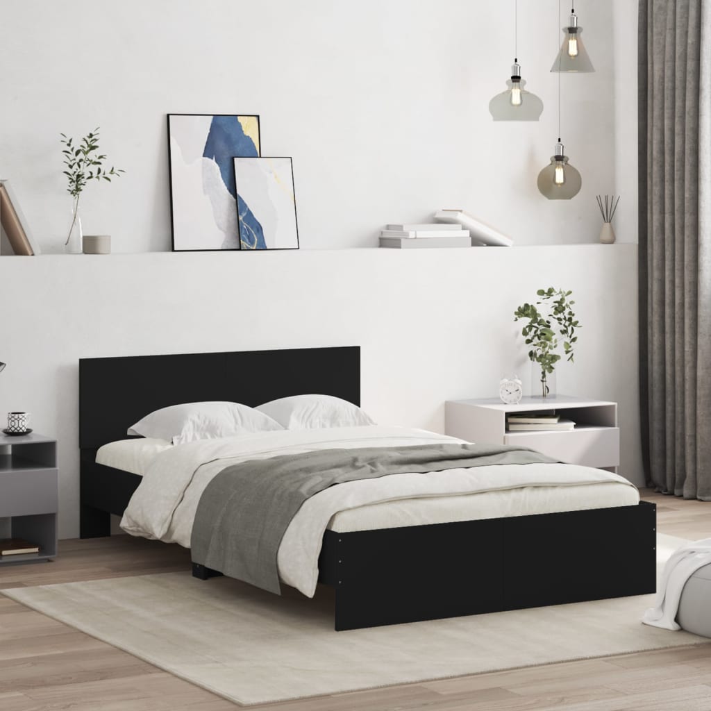 Giroletto con Testiera Nero 120x200 cm | homemem39