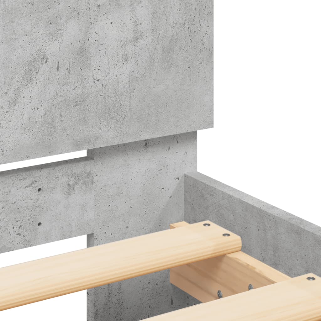 Giroletto con Testiera Grigio Cemento 120x200 cm | homemem39