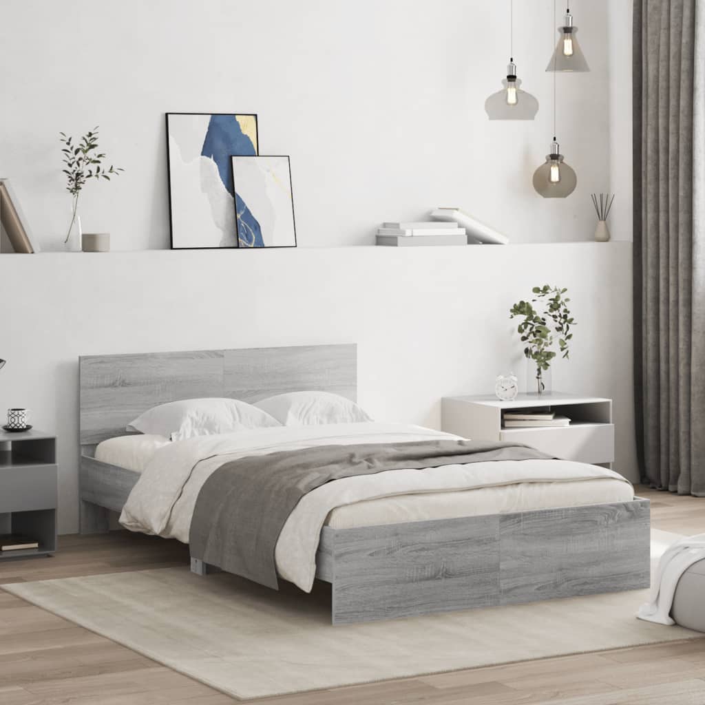 Giroletto con Testiera Grigio Sonoma 120x200 cm | homemem39