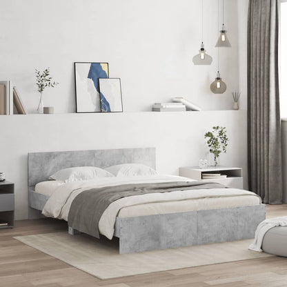 Giroletto con Testiera Grigio Cemento 140x190 cm | homemem39