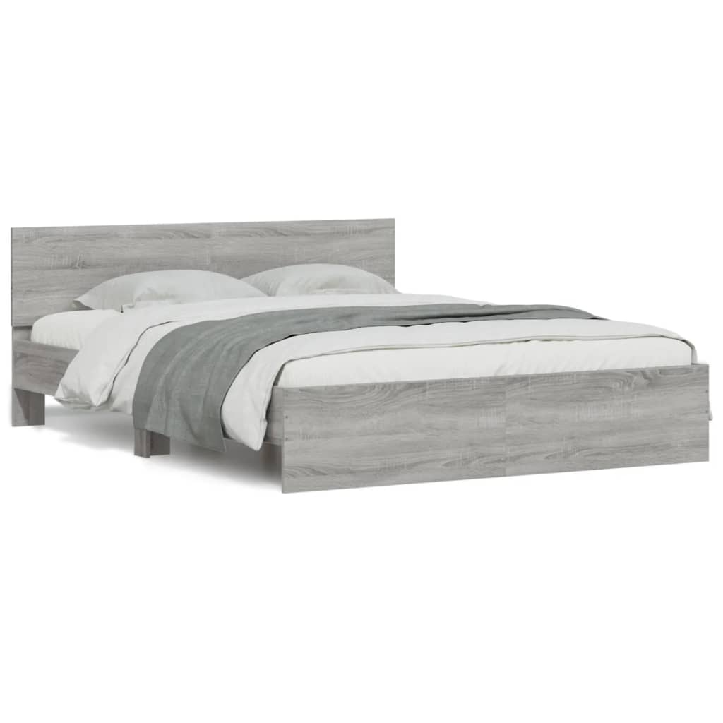 Giroletto con Testiera Grigio Sonoma 140x190 cm | homemem39