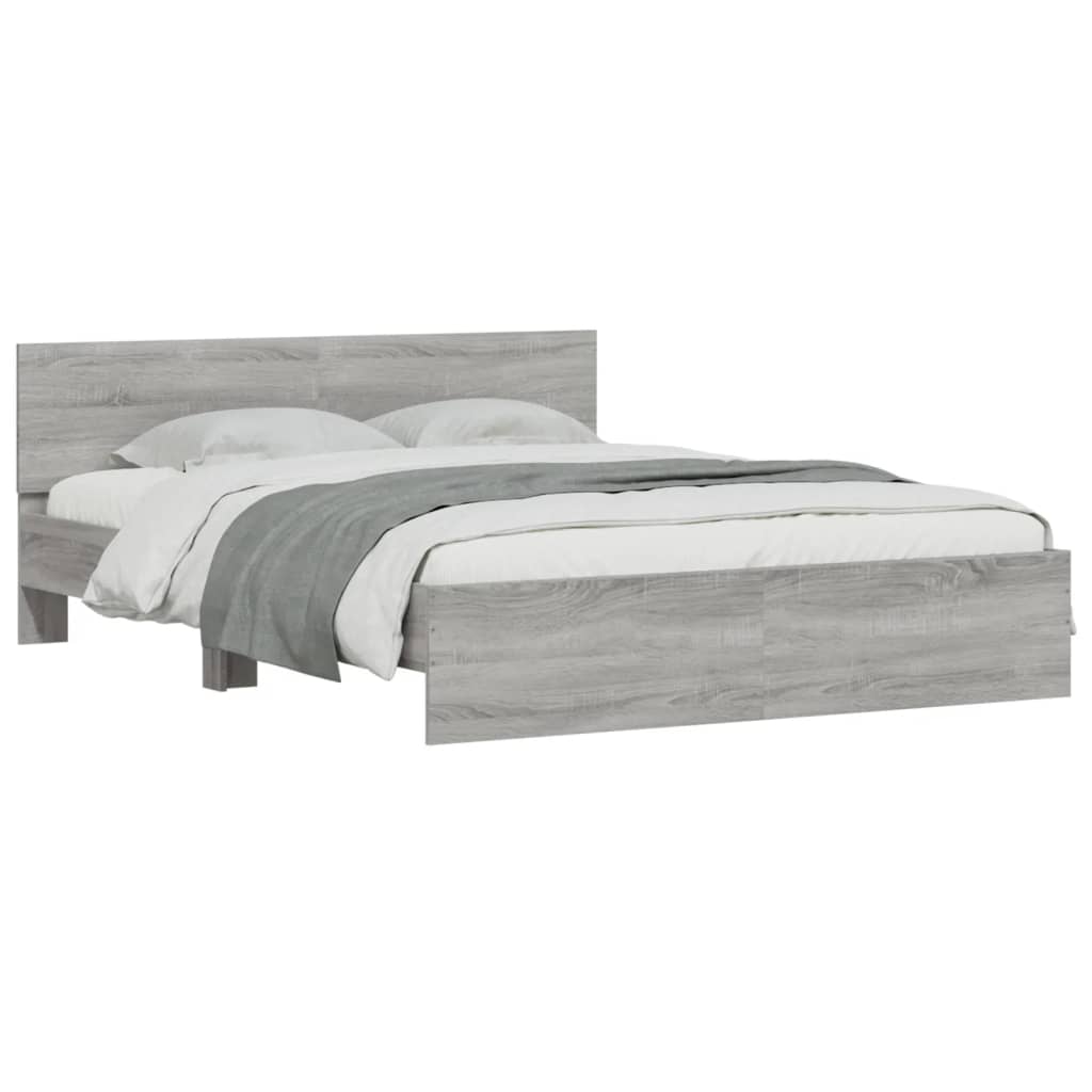 Giroletto con Testiera Grigio Sonoma 140x190 cm | homemem39