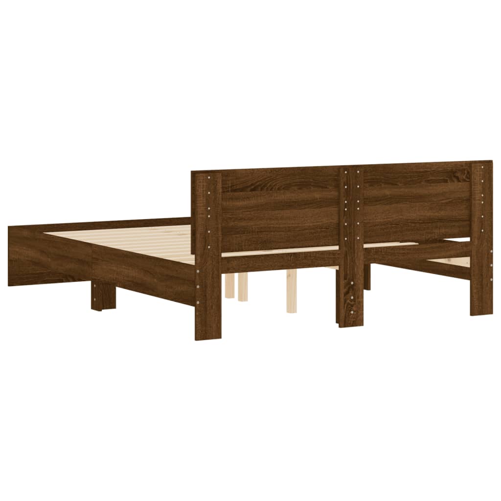 Giroletto con Testiera Rovere Marrone 140x190 cm | homemem39