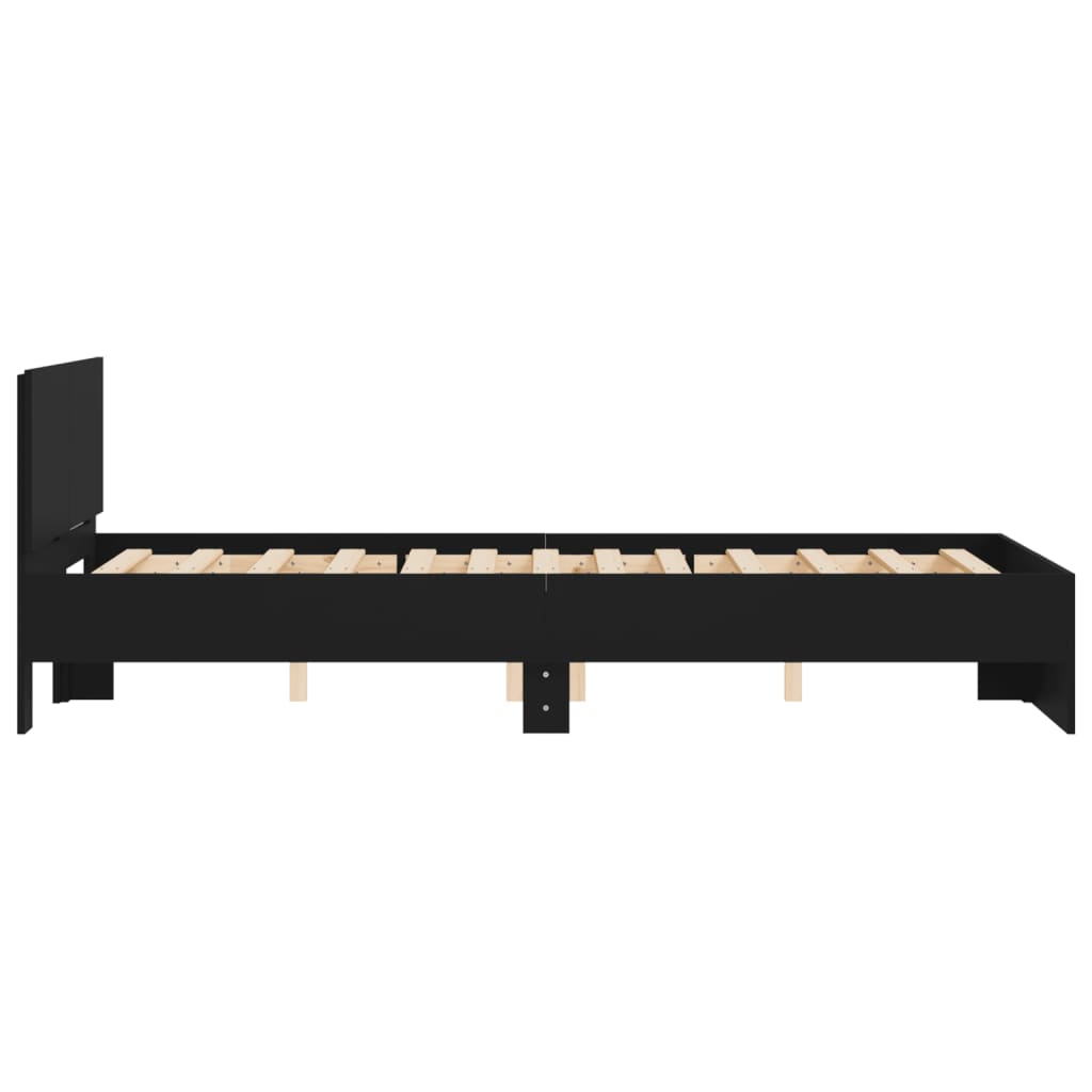 Giroletto con Testiera Nero 135x190 cm | homemem39