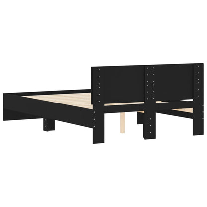 Giroletto con Testiera Nero 135x190 cm | homemem39