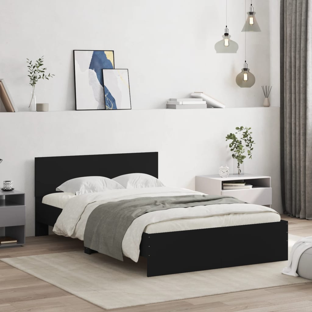 Giroletto con Testiera Nero 135x190 cm | homemem39