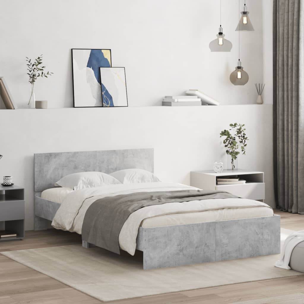 Giroletto con Testiera Grigio Cemento 120x190 cm | homemem39